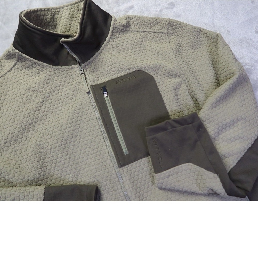 Merrell Full Zip Jacket Men's Size Large‎ Brown Outdoor Hiking Camping